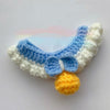 Handmade Crochet Cat Collar, Light Blue, 30cm (3-5kg)