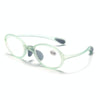 Portable Magnifying Glass Presbyopic Glasses Silicone Anti-Blue Light Reading Glasses, Degree: +250(Light Green)