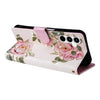For Samsung Galaxy A35 5G Bronzing Painting RFID Leather Phone Case(Rose Flower)