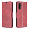 For Samsung Galaxy A56 5G Lambskin Texture Pure Color Flip Leather Phone Case(Red)