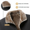 Autumn and Winter Middle-aged Dad Jacket Men Velvet Thickening Clothes, Size: 4XL(Black)