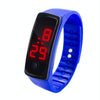 LED Digital Display Silicone Bracelet Children Electronic Watch(Light Blue)