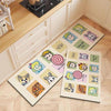 40 x 60cm+40 x 120cm 2pcs / Set Household Kitchen Oil-Absorbing Cartoon Pad Bathroom Non-Slip Quick-Drying Mat(Candy World-White)