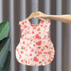 Children Summer Sleeveless Bibs Flowery Eating Reversible Clothes, Style: Love(Size: 110)