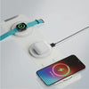 H34 15W 3 in 1 MagSafe Magnetic Folding Wireless Charger(White)