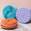 Double-Sided Silicone Cleaning Bath Brush Multifunctional Massage Shower Brush(Orange)