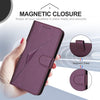 For Redmi K70 Triangle Pattern Buckle Clasp Leather Phone Case(Dark Purple)