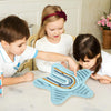 Stars Silicone Sensory Activity Board Children Puzzle Stress Relief Toys(Blue)