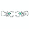 SCE1555 Sterling Silver S925 Green Zircon Scorpion Insect Stud Earrings