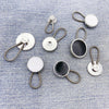 30pcs Jeans Spring Expansion Waist Button Removable Metal Pants Waist Adjustment Button Collar Decoration Button 15mm Black