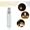 3W 8 LEDs 5730 SMD USB LED Book Light Portable Night Lamp, DC 5V (Warm White)