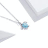 S925 Sterling Silver Blue Turtle Women Nacklace Jewelry