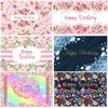 1.5m x 1m Flower Series Happy Birthday Party Photography Background Cloth(MSD00702)
