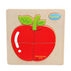 Children Educational Toy Wooden Cartoon Jigsaw Puzzle(Friut)