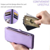 For Samsung Galaxy A36 Leather Stitching Multi-card Slot Zipper Phone Case(Purple)