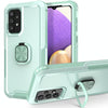 For Samsung Galaxy A73 5G 3 in 1 Ring Holder PC + TPU Phone Case(Mint Green)