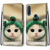 For Alcatel 1SE 2020 Coloured Drawing Cross Texture Horizontal Flip PU Leather Case with Holder & Card Slots & Wallet & Lanyard(Frog Kitten)