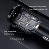 2PCS JY-032 USB Plug Digital Display Fast Charge Car Charger, Style: 3.5A + QC3.0(Mini Left Bend)