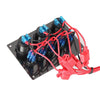 5-Position Switch Dual USB With Voltage Power Base Car Yacht RV Switch Panel Combination(Blue Light)