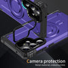 For Samsung Galaxy S23 Ultra 5G Lens Holder MagSafe Phone Case(Purple)