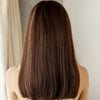 Realistic Long Straight Hair Wig Synthetic Fiber Headgear For Women, Style:Long Honey Pudding 67CM