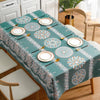 PVC Waterproof Oil-proof Embroidery Yarn Tablecloth, Size: 140x180cm(Flowers Green)