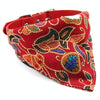 Red Cotton Pet Bib & Headband (XS) - Cat & Dog Drool Scarf