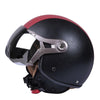 GXT Electric Vehicle Half Cover Four Seasons Retro Helmet, Size: XL(Black Red)