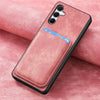 For Samsung Galaxy A55 5G Retro Leather Card Bag Magnetic Phone Case(Pink)
