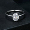 S925 Sterling Silver Plated With White Gold 1 Carat Moissanite Ring(No.6)