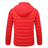 Winter Smart Electric Heating Hooded Jacket, Size:XXXXL(Red)