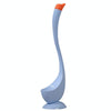 Bathroom Household Soft Bristle Elbow Toilet Cleaning Brush With Base(Blue)