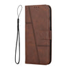 For Samsung Galaxy A36 5G Stitching Calf Texture Buckle Leather Phone Case(Brown)