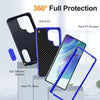 For Samsung Galaxy S25 Ultra 5G Rugged PC Hybrid Silicone Phone Case with Holder(Dark Blue+Royal Blue)