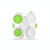 Decompression Handle Fidget Cube Dice Decompression Finger Sports Toy(Four-page Handle - White Green)
