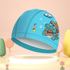 Cute Cartoon High Elastic Children PU Waterproof Swimming Cap(Little Fear Fish)