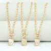A-Z Alphabet Pendant Necklace 26 Letters OT Clasp Necklace Collar Chain Jewelry Gifts, Style: D