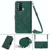 For Itel S16 Pro Crossbody 3D Embossed Flip Leather Phone Case(Dark Green)