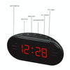 Oval Radio LED Digital Alarm Clock (Blue)