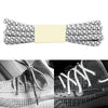 Reflective Shoe laces Round Sneakers ShoeLaces Kids Adult Outdoor Sports Shoelaces, Length:160cm(White)