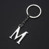 Double-Sided Three-Dimensional Plating Alphabet Keychain, Style: M