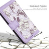 For Samsung Galaxy A05 Floral Pattern Leather Phone Case with Lanyard(Light Purple)