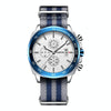 OCHSTIN 7079 Multifunctional Quartz Waterproof Luminous Steel Strap Men Watch(Silver Blue)