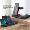 For Apple Series 3 in 1 15W Earphones/Phones/Watch Fold Wireless Charger Stand(White)