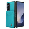 For Samsung Galaxy Z Fold6 AwQuer RFID Vertical Flip Card Bag Holder Leather Phone Case(Green)