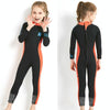DIVE & SAIL 2.5mm Children Diving Suit One-piece Warm Snorkeling Suit Drifting Sunscreen Swimsuit, Size: L(Black Orange)