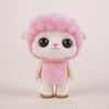 Little Cute PVC Flocking Animal Sheep Dolls Birthday Gift Kids Toy, Size: 5.5*3.5*7cm(Pink)