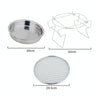 RG_011 Outdoor Round Folding Stainless Steel Barbecue Grill, Size: 30 x 19.5cm