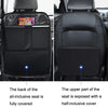 Car Seat Back Children Anti-kick Pad Back Rear Anti-dirty Universal Leather Protection Pad Storage Bag Half Pack Version (Wine Red)