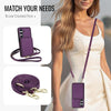 For Samsung Galaxy S24 FE 5G Crossbody Dual-buckle Wallet RFID Back Leather Phone Case(Dark Purple)
